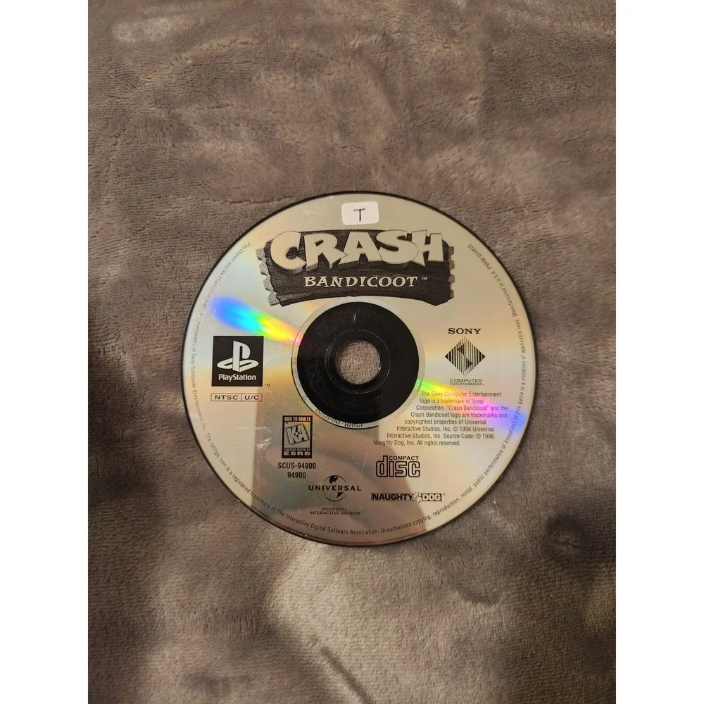 Crash Bandicoot (PlayStation 1 PS1, 1998) DISC ONLY Tested Working Black Label